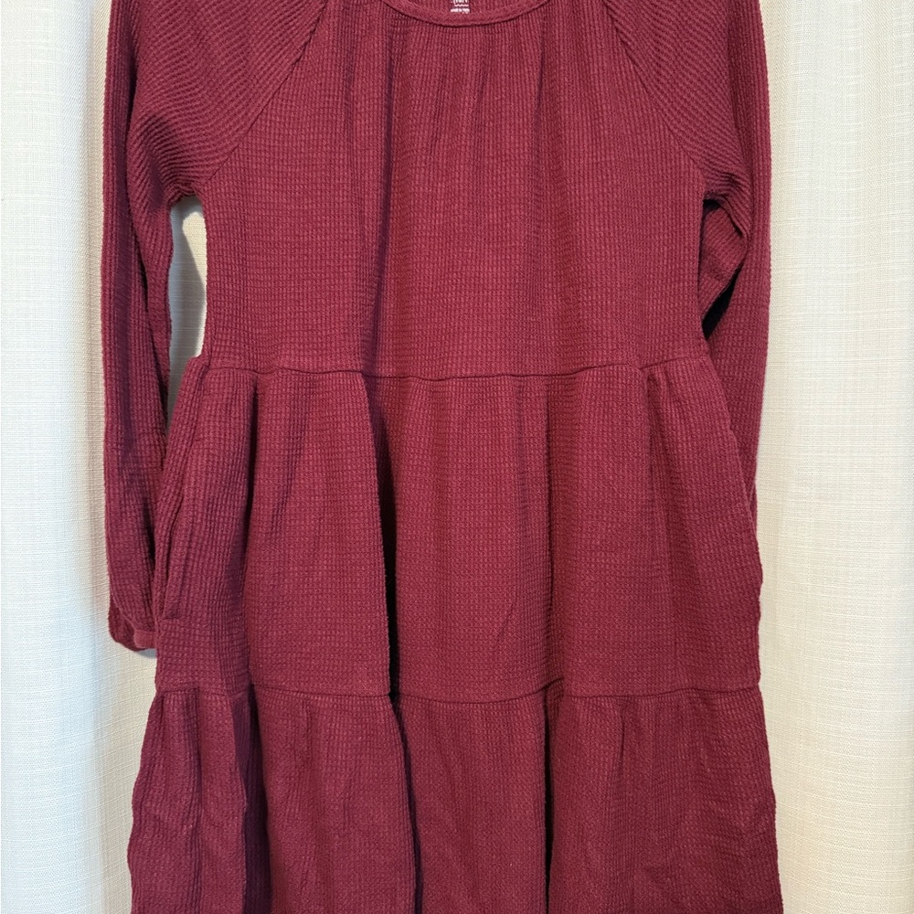 Cat & Jack Maroon Textured Dress